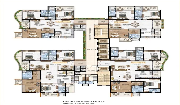 Featured Image of Vaishnodevi Melange One 4 BHK Floor Plan